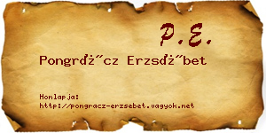 Pongrácz Erzsébet névjegykártya