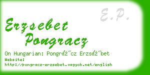 erzsebet pongracz business card